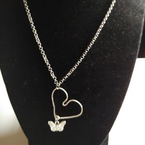 Handmade Rolo Heart Shape Charm Necklace's